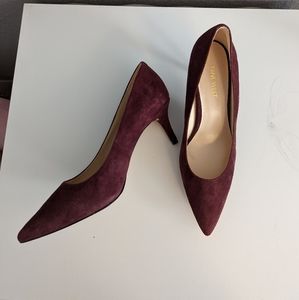 Nine West burgundy suede pumps, size 7.5, NWOT